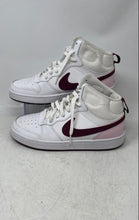 Load image into Gallery viewer, Nike Kids Court Borough Mid 2 White Red Pink Lace-Up Sneaker Shoes Size 6.5Y
