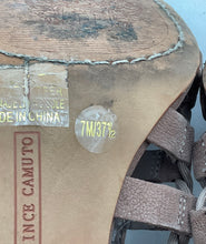 Load image into Gallery viewer, Vince Camuto Womens Elanso Brown Open Toe Caged Strappy Sandals Size 7M
