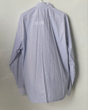 Load image into Gallery viewer, Express 1MX Mens White Striped Stretch Modern Fit Long Sleeve Dress Shirt Sz XL
