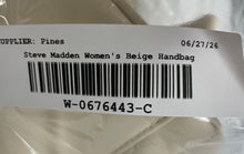 Load image into Gallery viewer, Steve Madden Womens Beige Detachable Strap Inner Pockets Satchel Bag With Tag
