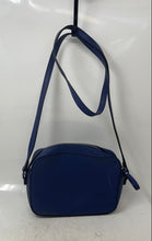 Load image into Gallery viewer, Guess Womens Blue Embossed Logo Inner Pockets Medium Zipper Crossbody Bag
