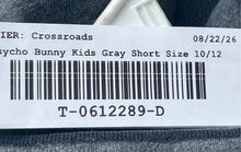 Load image into Gallery viewer, Psycho Bunny Boys Gray Zipped Pocket Drawstring Sweat Shorts Size 10/12
