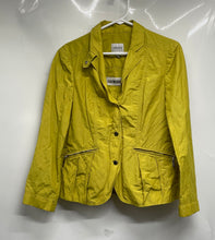 Load image into Gallery viewer, Armani Collezioni Womens Green Lime Long Sleeve Three-Button Blazer Size 10
