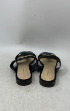 Load image into Gallery viewer, Liz Claiborne Womens Black Leather Slip-On Block Heel Slide Sandals Size 8

