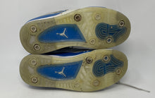 Load image into Gallery viewer, Authentic Nike Mens Air Jordan 4 White Blue Golf Shoes Size 6.5 Worn Dirty
