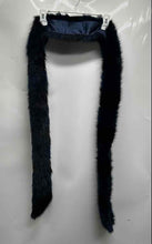 Load image into Gallery viewer, Banana Republic Womens Blue Faux Fur And Satin Long Neck Warmer Scarf
