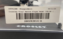 Load image into Gallery viewer, Crosley Model C6B-BK Black Belt-Drive Turntable Vinyl Record Player Not Tested
