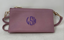 Load image into Gallery viewer, GSK Womens Pink Pebbled Leather Adjustable Strap Zip Top Lined Crossbody Bag

