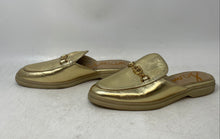 Load image into Gallery viewer, Sam Edelman Womens Kira Gold Leather Slip-On Almond Toe Mule Sandals Size 7M
