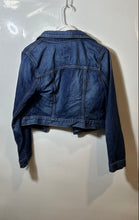 Load image into Gallery viewer, Old Navy Womens Blue Cotton Long Sleeve Collared Button Front Denim Jacket Sz S

