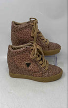 Load image into Gallery viewer, Guess Womens Brown High Top Lace-Up Round Toe Sneakers Shoes Size 5.5M
