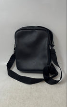 Load image into Gallery viewer, Boss Parfums Womens Black Leather Adjustable Strap Zipper Crossbody Bag
