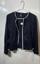 Load image into Gallery viewer, Tommy Hilfiger Womens Blue White Polka Dot Long Sleeve Open Front Jacket Size 10
