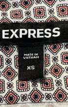 Load image into Gallery viewer, Express Mens Multicolor Geometric Print Short Sleeve Button-Up Shirt Size XS
