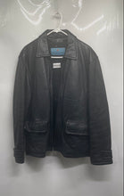 Load image into Gallery viewer, Kenneth Cole Reaction Mens Black Leather Full-Zip Motorcycle Jacket Size Large
