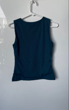 Load image into Gallery viewer, Tahari Womens Dark Teal Sleeveless Round Neck Regular Fit Tank Top Size XS
