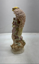 Load image into Gallery viewer, Classic Pink And White Color Porcelain Angel Figurine Wearing A Robe With Harp
