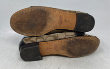 Load image into Gallery viewer, Coach Womens Brown Signature Canvas Patent Leather Trim Loafer Flats Size 6.5B
