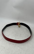 Load image into Gallery viewer, Lemie Womens Red Genuine Leather Adjustable Buckle Formal Dress Belt Size M
