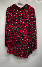 Load image into Gallery viewer, Anne Klein Womens Multicolor Leopard Print Long Sleeve Blouse Top Size M
