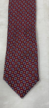 Load image into Gallery viewer, Lauren Ralph Lauren Mens Red Diamond Geometric Print Keeper Loop Pointed Tie

