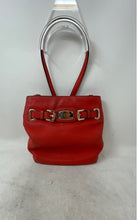 Load image into Gallery viewer, Michael Kors Womens Orange Leather Adjustable Strap Zip Top Lined Crossbody Bag
