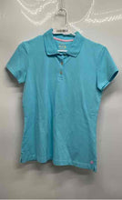 Load image into Gallery viewer, Lilly Pulitzer Womens Blue Short Sleeve Regular Fit Luxletic Polo Shirt Size M

