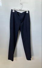 Load image into Gallery viewer, Banana Republic Womens Blue Striped Flat Front Slash Pocket Dress Pants Size 8
