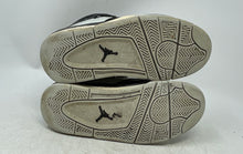 Load image into Gallery viewer, Nike Kids Air Jordan 4 Retro FZ8585-070 Black Gray Lace-Up Sneaker Shoes Size 5Y
