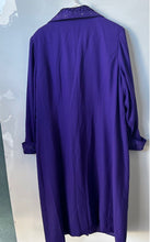 Load image into Gallery viewer, Allison Woods Womens Purple Notch Collar Long Length Trench Coat Size 22W
