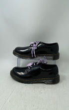 Load image into Gallery viewer, Dr. Martens Unisex 1461 Y Black Purple Leather Lace-Up Sneaker Shoes Size M6 W7
