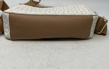 Load image into Gallery viewer, Tommy Hilfiger Womens White Beige Monogram Print Inner Pockets Crossbody Bag
