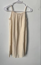 Load image into Gallery viewer, H&amp;M Girls Beige Sleeveless Smocked Square Neck Stretch Mini Dress Size 8

