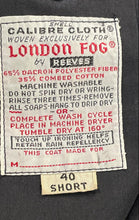 Load image into Gallery viewer, London Fog Mens Black Long Sleeve Pockets Trench Coat Size 40 Short

