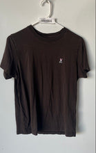 Load image into Gallery viewer, Psycho Bunny Mens Brown Pima Cotton Short Sleeve Crew Neck T-Shirt Size 3
