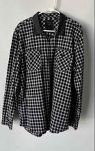 Load image into Gallery viewer, Guess Mens Black Plaid Cotton Long Sleeve Collared Pockets Button-Up Shirt Sz XL
