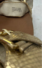 Load image into Gallery viewer, Michael Kors Womens Warren Gold-Tone Animal Print Platform Sandals Size 10M
