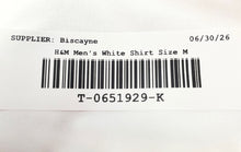 Load image into Gallery viewer, H&amp;M Mens White Long Sleeve Collared Easy Iron Slim Fit Button-Up Shirt Size M
