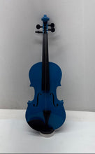 Load image into Gallery viewer, Mendini By Cecilio Blue Right-Handed 4 String Acoustic Violin With Bow In Case
