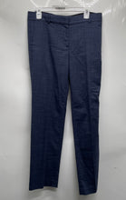 Load image into Gallery viewer, Ann Taylor Womens Blue Plaid Print Flat Front Straight Leg Dress Pants Size 6
