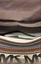 Load image into Gallery viewer, Michael Kors Womens Brown Monogram Double Handle Zipper Satchel Handbag
