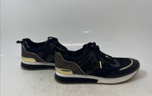 Load image into Gallery viewer, Michael Kors Womens Pippin Black Brown White Lace-Up Sneakers Shoes Size 7M
