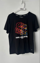 Load image into Gallery viewer, Karl Lagerfeld Mens Black Graphic Print Crew Neck Short Sleeve T-Shirt Size L
