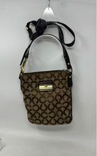 Load image into Gallery viewer, Coach Womens Kristin Brown Signature Graphic Op Art Swingpack Crossbody Bag
