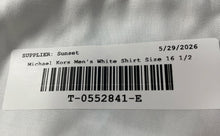 Load image into Gallery viewer, Michael Kors Mens White Cotton Long Sleeve Non-Iron Dress Shirt Size 16 1/2
