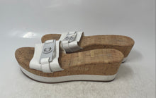 Load image into Gallery viewer, Michael Kors Womens Warren White Open Toe Wedge Heel Slide Sandals Size 11
