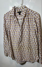 Load image into Gallery viewer, J.Crew Womens Multicolor Cotton Long Sleeve Button Front Blouse Top Size 00
