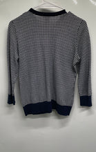 Load image into Gallery viewer, Ann Taylor Womens Navy Blue &amp; White Polka Dot Long Sleeve Cardigan Sweater Sz S
