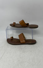Load image into Gallery viewer, Sam Edelman Womens Gorgene Brown Leather Toe Ring Slip-On Slide Sandals Size 7M
