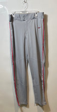 Load image into Gallery viewer, Nike Mens Gray Red Flat Front Swoosh Piped Dri-Fit Sport Baseball Pants Size L
